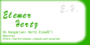 elemer hertz business card